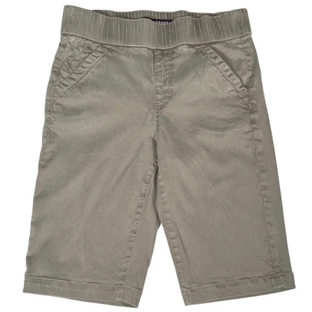 Liverpool Los Angeles Shorts Pull On Bermuda Shadow Green Minimalist Y2K Size 4